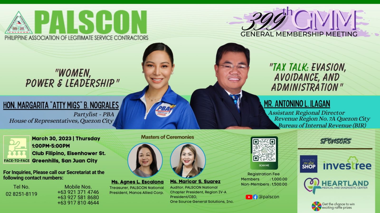 399th General Membership Meeting On March 30, 2023, 1PM At Gabaldon ...